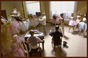 photo, Barbie dolls in a ballet studio, with Degas  http://www.erols.com/browndk/degas.jpg