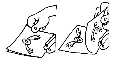 S&aring;dan flipper du mellem flere tegninger