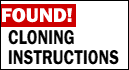 Found! Cloning instruction sheet