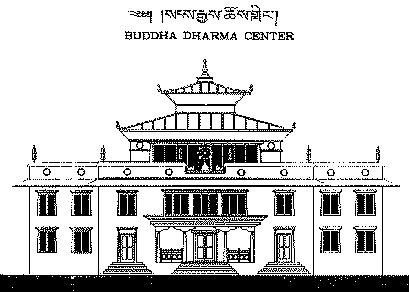 CAD drawing of the Buddha Dharma Center