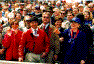 [PHOTO: Mrs. Clinton and fans at Wrigley Field in Chicago]