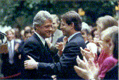 [PHOTO: President Clinton and Vice President Gore]