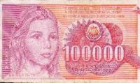 100,000 dinar note
