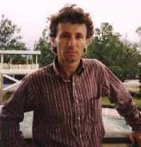 Author in lucky shirt.