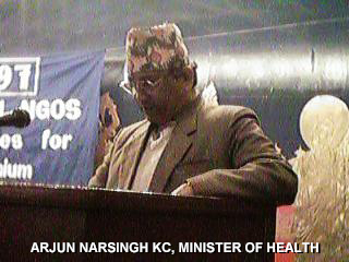 ARJUN NARSHINGH KC, MINISTER OF HEALTH