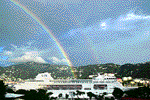 Rainbow On Cruise Ship